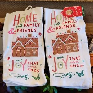 Dolly Parton Holiday Kitchen Towels - White and Red SHIPS TODAY!